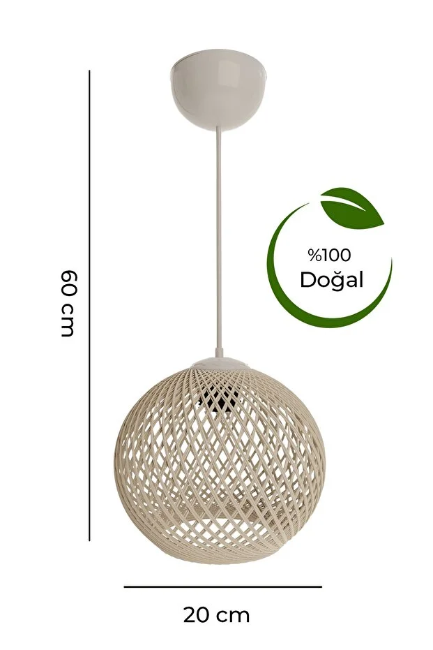 Balle Hasır Sarkıt Top Avize 